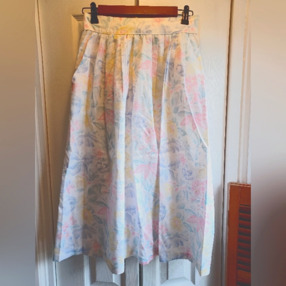 VINTAGE high waisted midi skirt